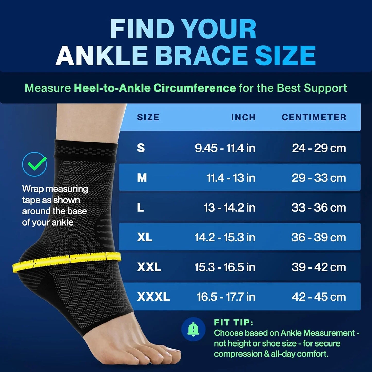Foot & Ankle Brace Socks for Sprained Ankle Compression Sleeve