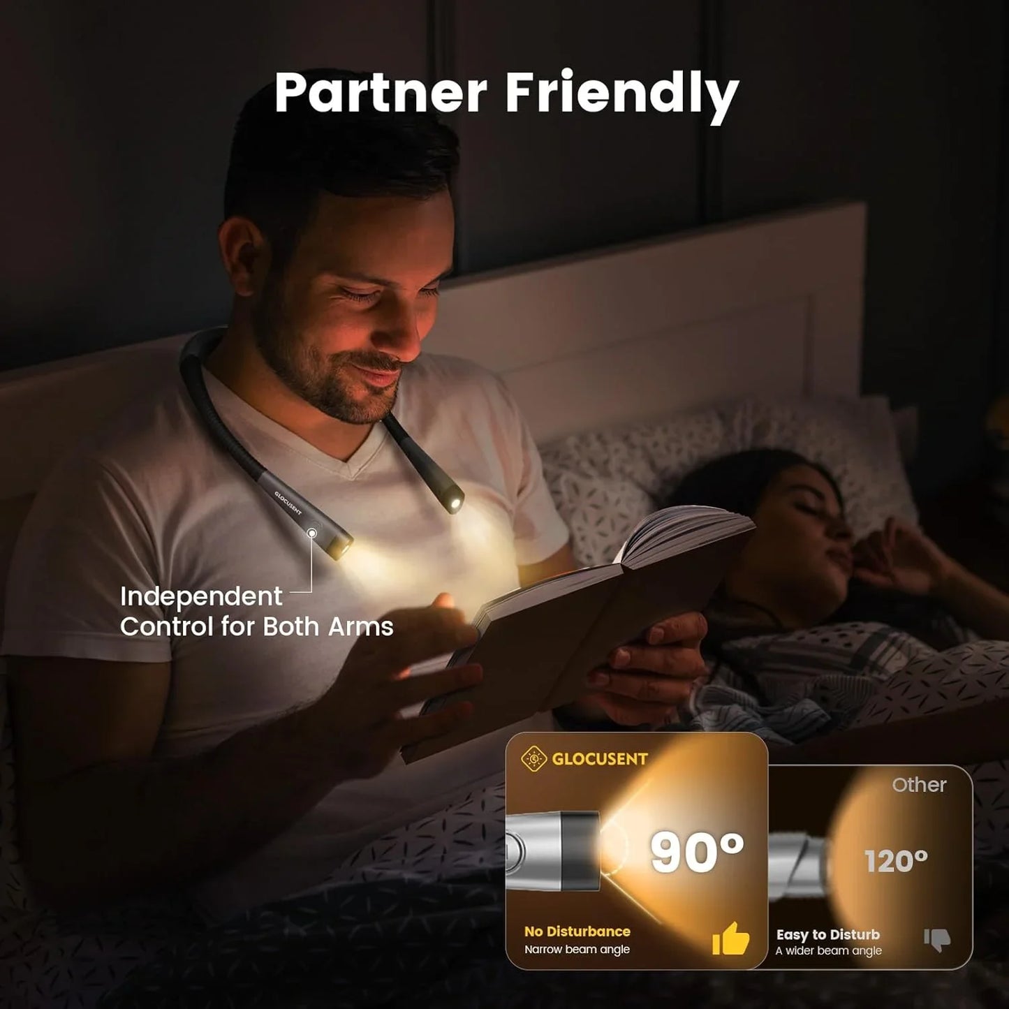 Glocusent LED Neck Reading Light